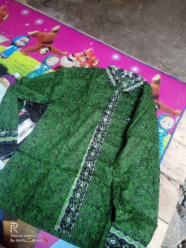 Kemeja Batik Pria Lengan Panjang Size M L Xl Xxl  Bswart Batik Hrb026 Kenongo Hem Panjang Pada