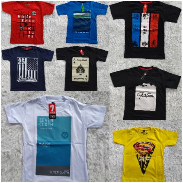 KAOS ANAK DISTRO UNTUK ANAK 1-8 TAHUN RANDOM LENGAN PENDEK