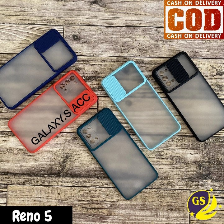 Oppo Reno 6 4G Oppo A95 2021 A16 A15 A15s A53 A33 A52 A92 Reno 6 5G 5 5F 4F 4 Pro Slide Case Protection Camera Matte Pelindung Kamera