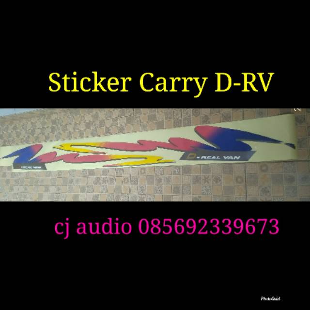 Sticker stiker Mobil tulisan Suzuki Carry D-RV drv