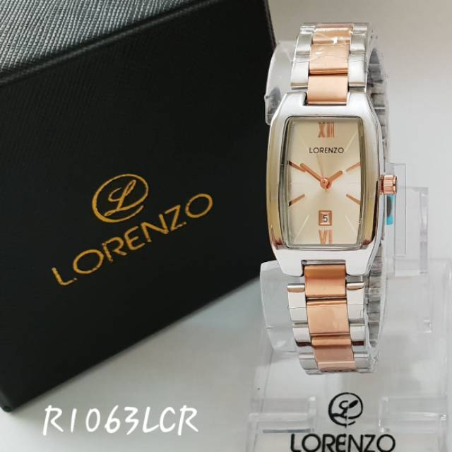 Jam Tangan Wanita Lorenzo Original Rantai Tanggal Aktif