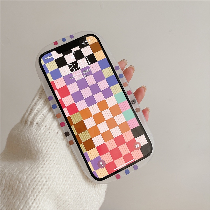 Case Bahan Silikon Desain Papan Catur Untuk IPhone 12 13 11 Pro Max X Xs Max Xr 7 8 Plus Qpg1