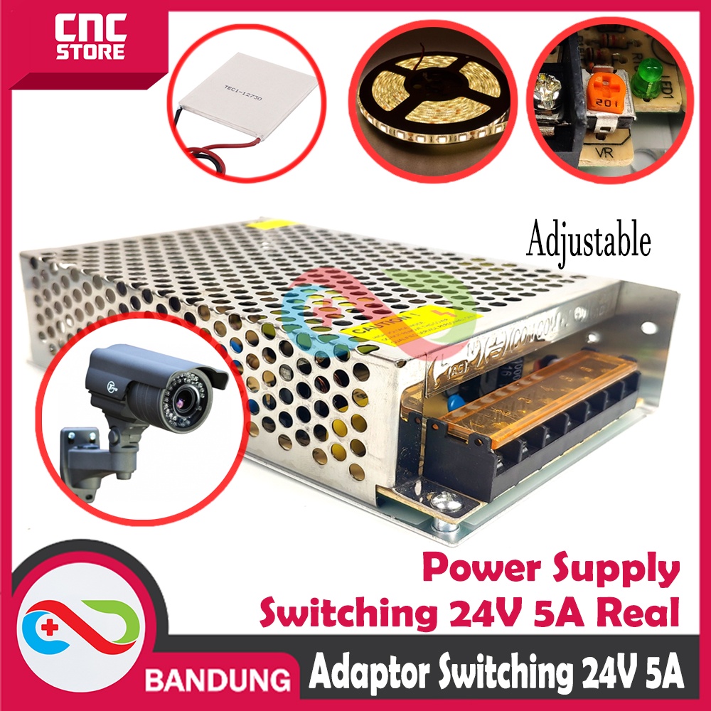 POWER SUPPLY SWITCHING PSU 24V 5A HIGH QUALITY ADAPTOR JARING 24V 5A SWITCHING POWER SUPPLY