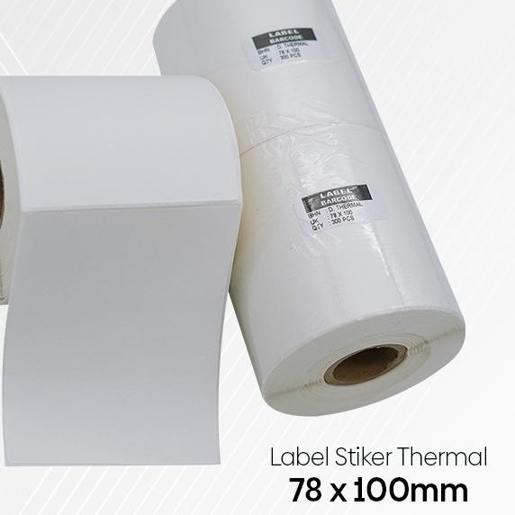 

✿ LABEL STIKER BARE THERMAL 78MM x 100MM ISI 300PCS ✬