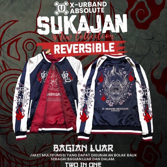 Jacket Sukajan Pria Shinagami Original Branded 2in1 Ful Bordir Kasual Kekinian Absolute Sukajan Jacket Japanese Style Premium X1