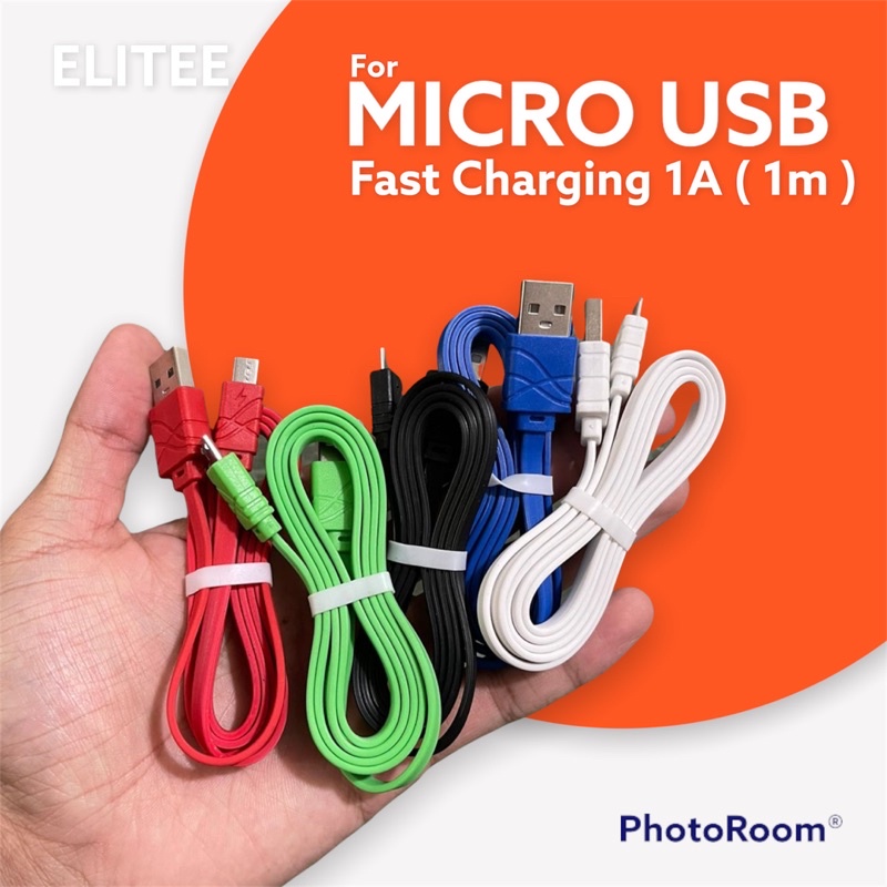 Kabel Data Micro USB 1A Kabel Gepeng USB Charger Toples