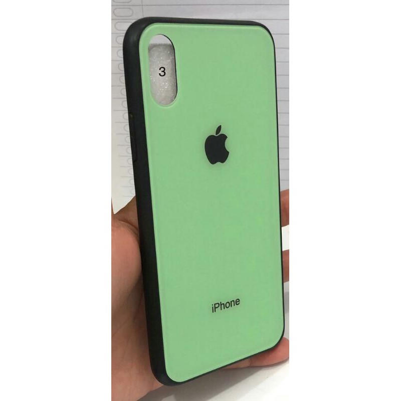 BACK CASE GLASS MACARON IPHONE X XS