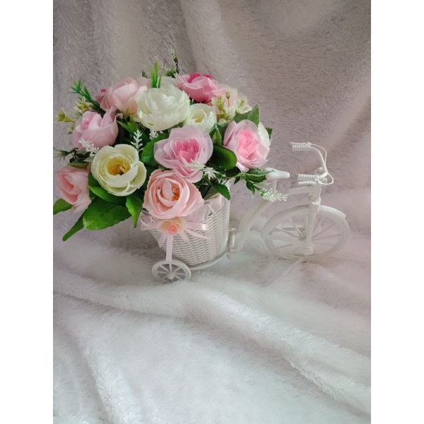 BUNGA SEPEDA KERANJANG JUMBO/BUNGA PAJANGAN