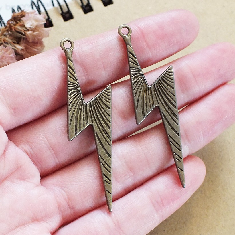 Liontin Petir Bandul Kalung Charm Petir Thunder Logam Kalung Aksesoris Jewelry Perhiasan