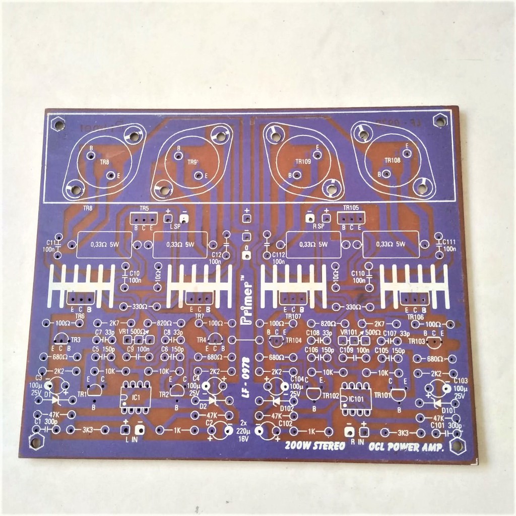 PCB - 200W STEREO OCL POWER AMP. LF 097B