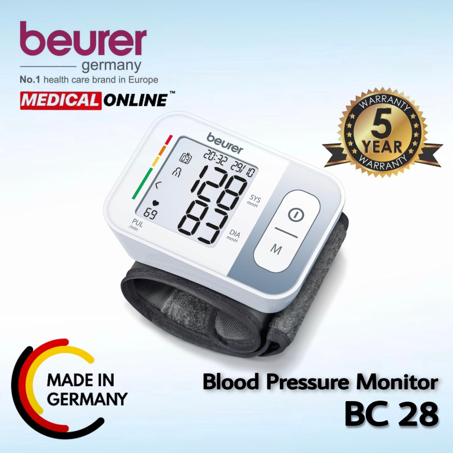 TENSIMETER DIGITAL PERGELANGAN TANGAN BC28 BC-28 BEURER MEDICAL ONLINE