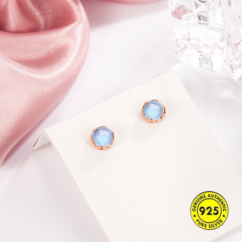 Anting Stud Desain Batu Bulan Untuk Wanita