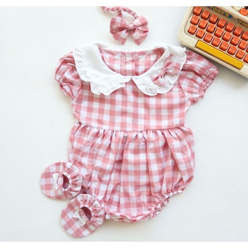 MICHELLE / MICHA / CHEERFUL kcg2 JUMPER Baju Jumper Bunga Bandana Sepatu Pergi Lucu Fashion Anak Bayi Perempuan Terlaris-Micha pink