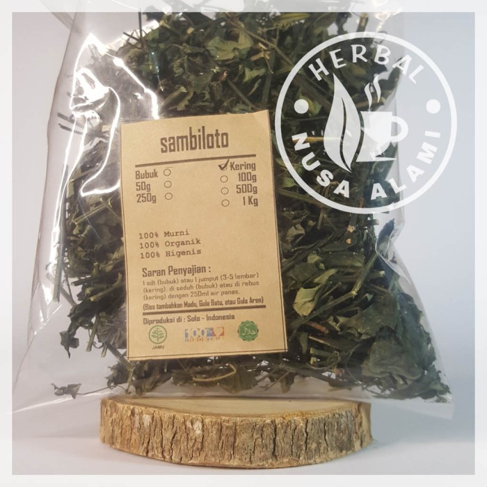 

SAMBILOTO / SAMBIROTO KERING | PREMIUM | Andrographis Paniculata 100g