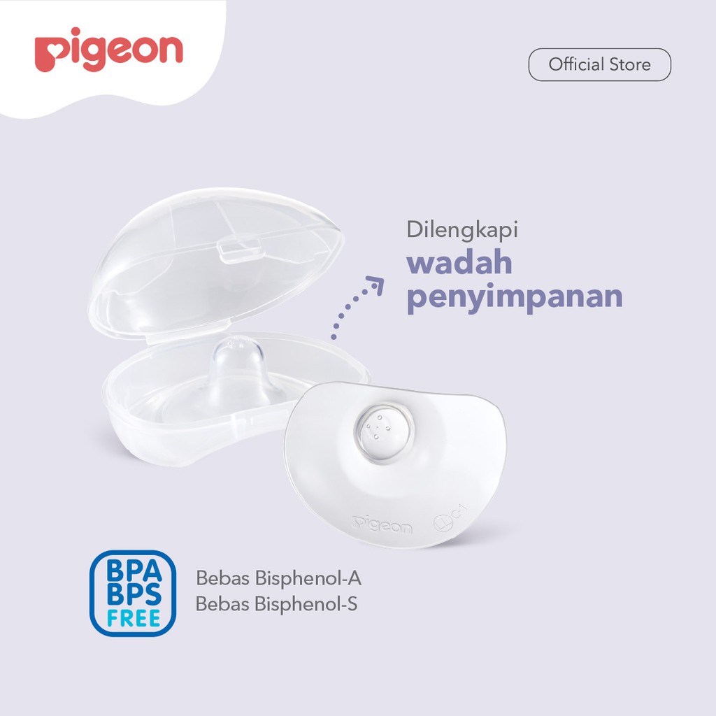 Pigeon Natural Feel Nipple Shield - Size 2 (new packaging) / pelindung puting / puting anti lecet / bantalan puting / perlengkapan menyusui