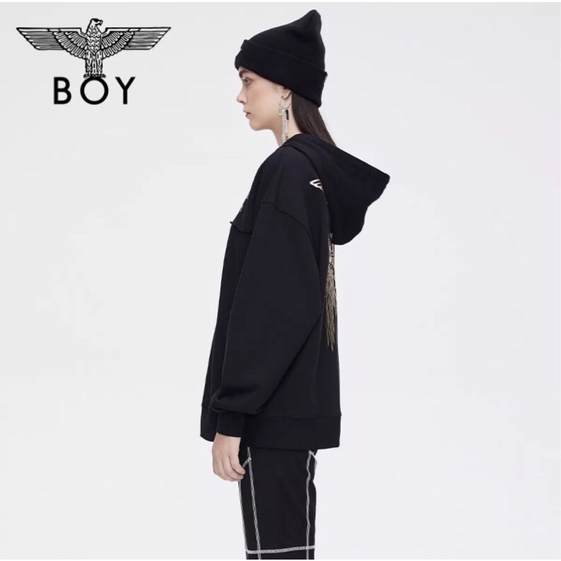 BOY12 SWEATER HOODIE BOY LONDON IMPORT PRIA WANITA ASIA EROPA KOREA AMERIKA INGGRIS OVER SIZE