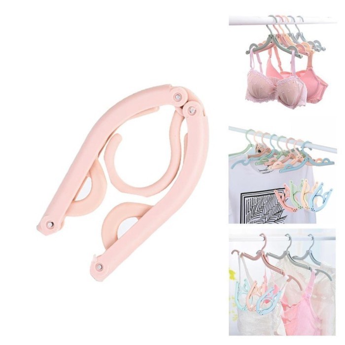 FMFIT hanger baju lipat travel jemuran portable flexible adjustable gantung