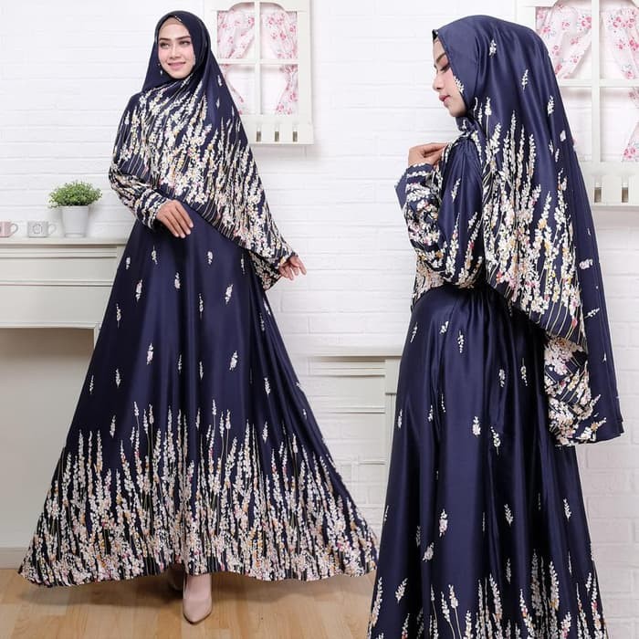 [IFANY SYARI NAVY N1] Gamis wanita maxmara biru navy