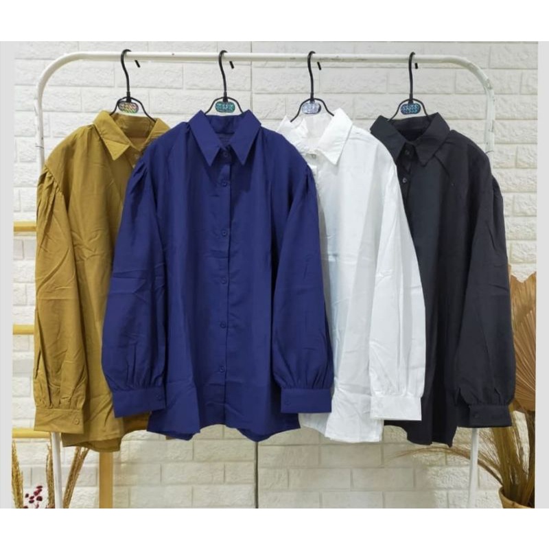 top kemeja felisha tangan balon