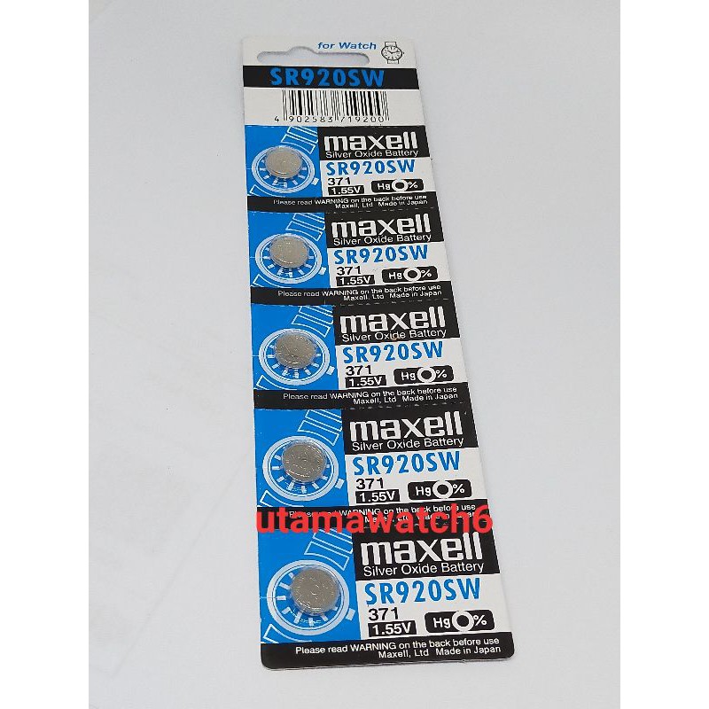 Batrai sr 920sw/371 maxell original biru