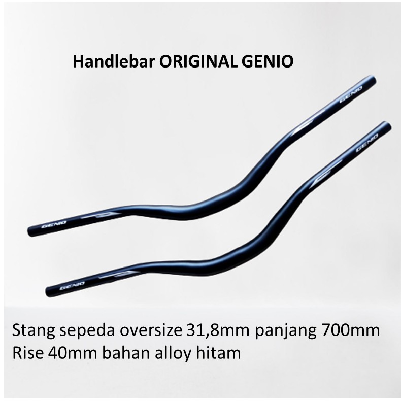 stang/handlebar sepeda mtb oversize 31,8mm /stang tinggi merk genio,panjang 70cm bahan alloy hitam