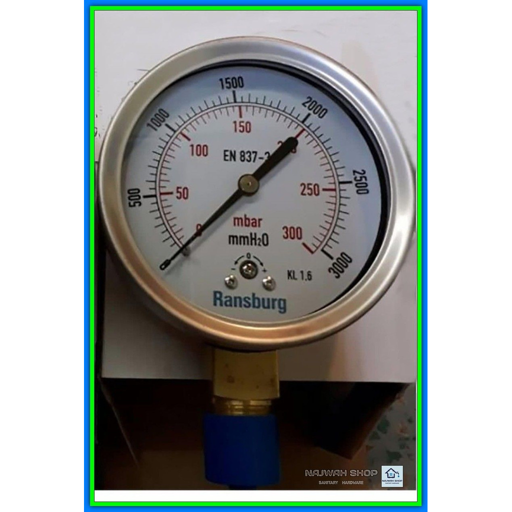 Pressure Gauge RWS 1990 Ransburg 4" / Manometer Murah