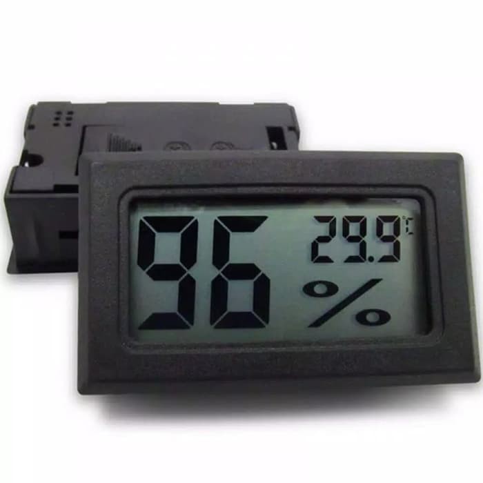 Thermometer &amp; Hygrometer Digital Mini - Hitam