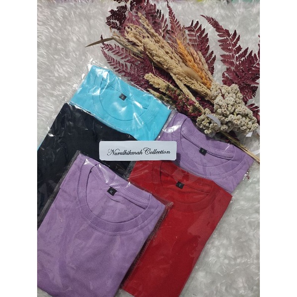 Kaos Anak Polos Tangan Pendek/Kaos Anak Polosan Cotton Combed 30s Size XS-XXL