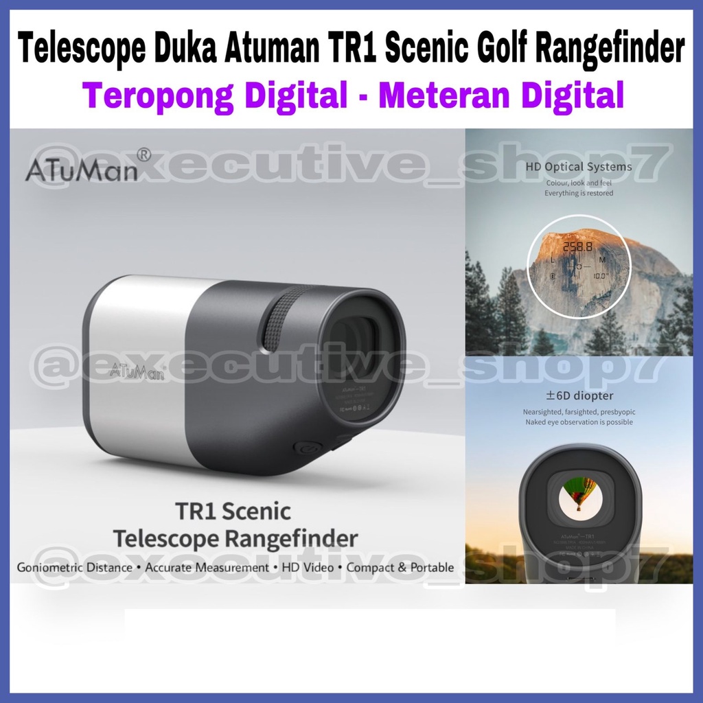 Telescope Duka Atuman TR1 Scenic Golf Rangefinder - Teropong Digital - Meteran Digital