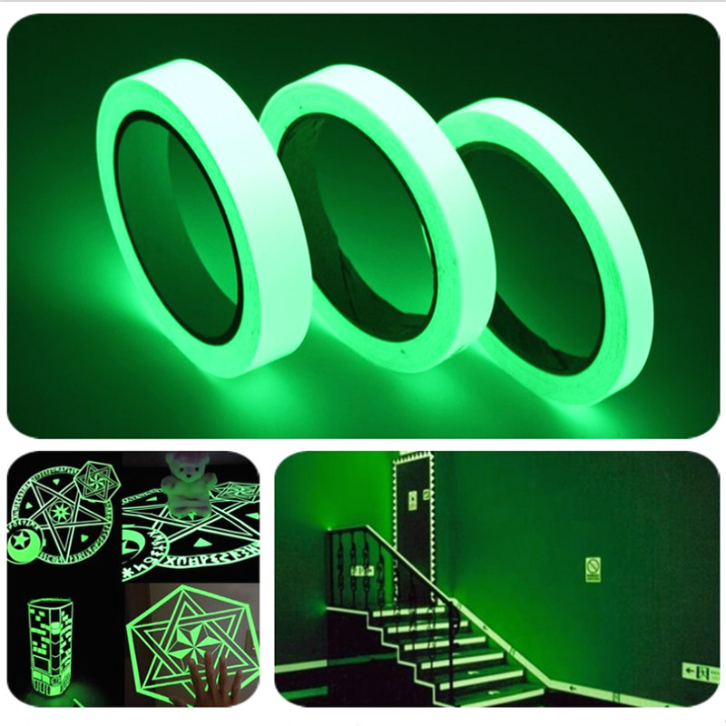 Hot Sale /1/1.5/4M Self Adhesive Luminous Glow Tape/Selotip Bercahaya Neon Reflektif/Stiker Garis Dinding Mencolok Bercahaya/Tape Peringatan Keamanan Keamanan Dropshipping