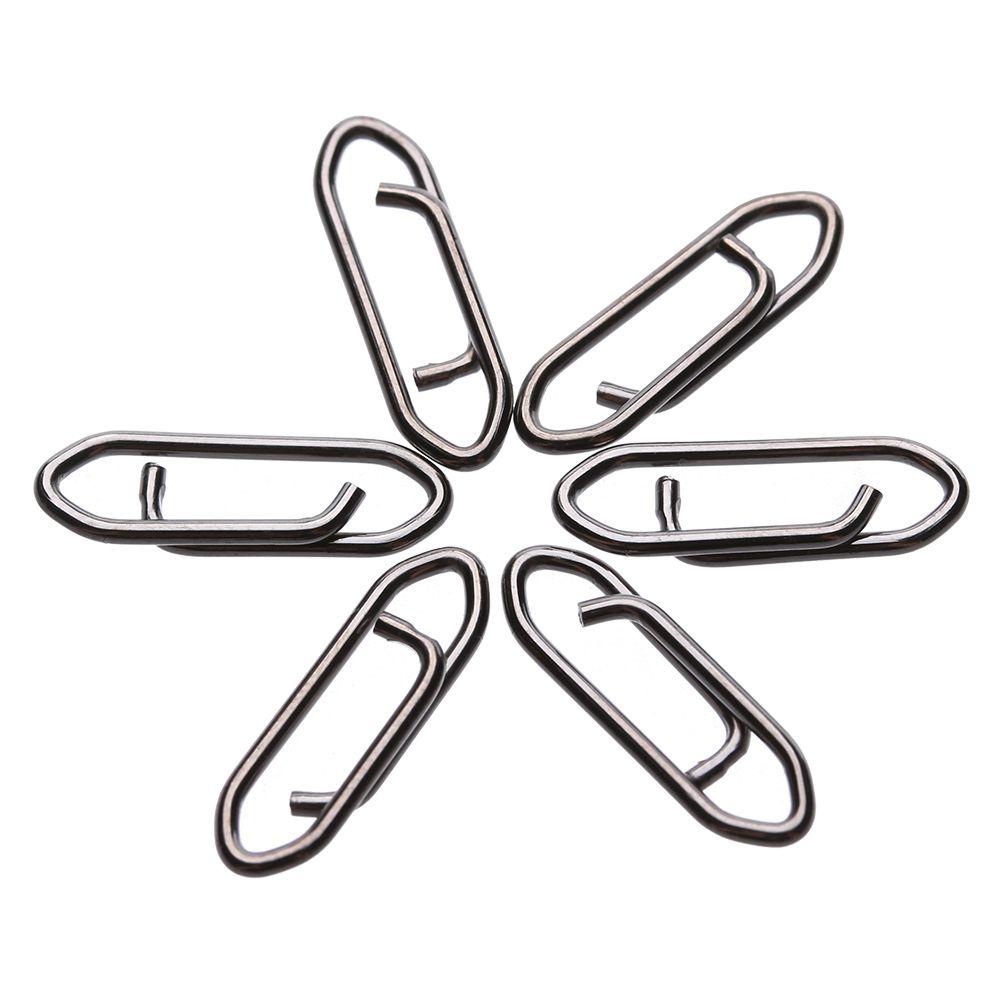 TOP 50pcs Snap Gantung Memancing Kualitas Tinggi Konektor tackle Garis Stainless Steel Portabel