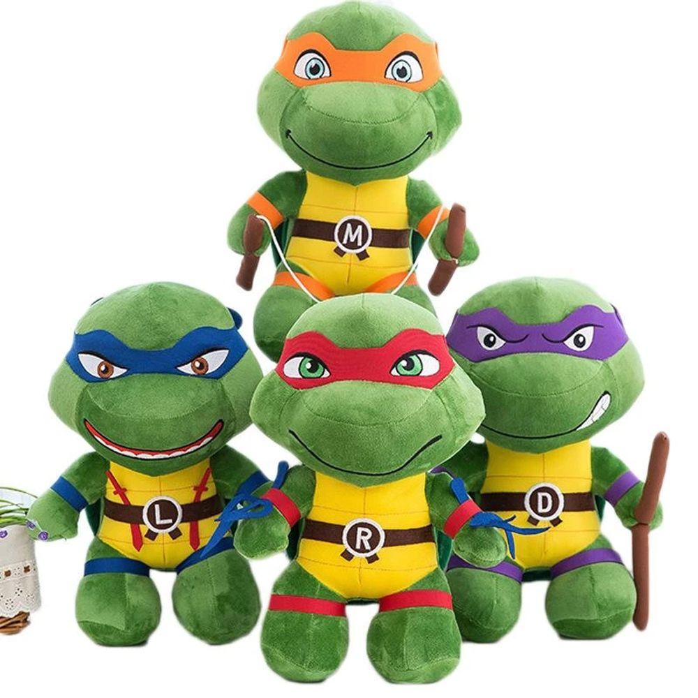 Quinton Ninja Turtles Leonardo 25/35 cm Anak Hadiah Donatello Boneka Anime Kartun Plush Doll Boneka Mainan