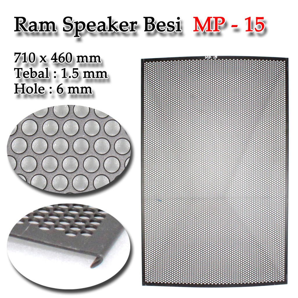 RAM SPEAKER 15&quot;x1 / GRILL SPEAKER BESI L 460 MM X P 710 MM (TEBAL 1.5 MM)