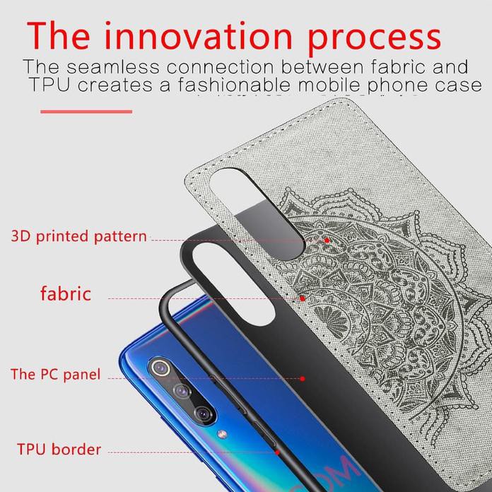 FINLAY CASE REALME X OPPO K3 RELIEF 3D CLOTH DENIM CASING GAMBAR BATIK COKELAT RT442