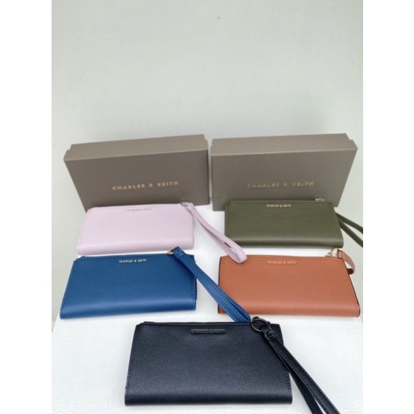 CK LEATHER SERIES WRISTLET WALLET