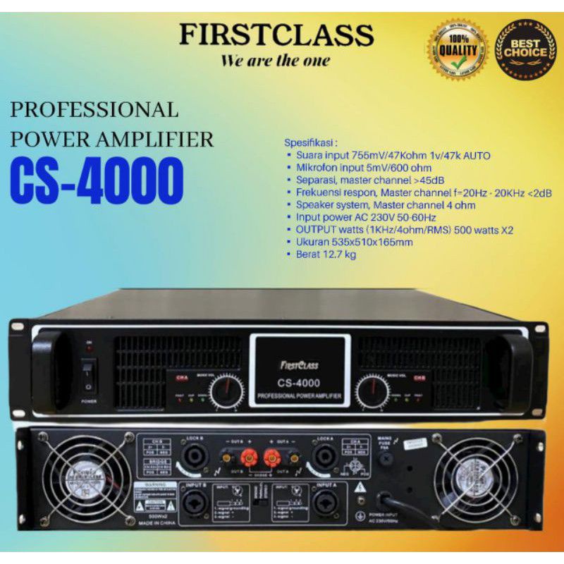 power amplifier firstclass CS 4000 cs4000.kualitas top..