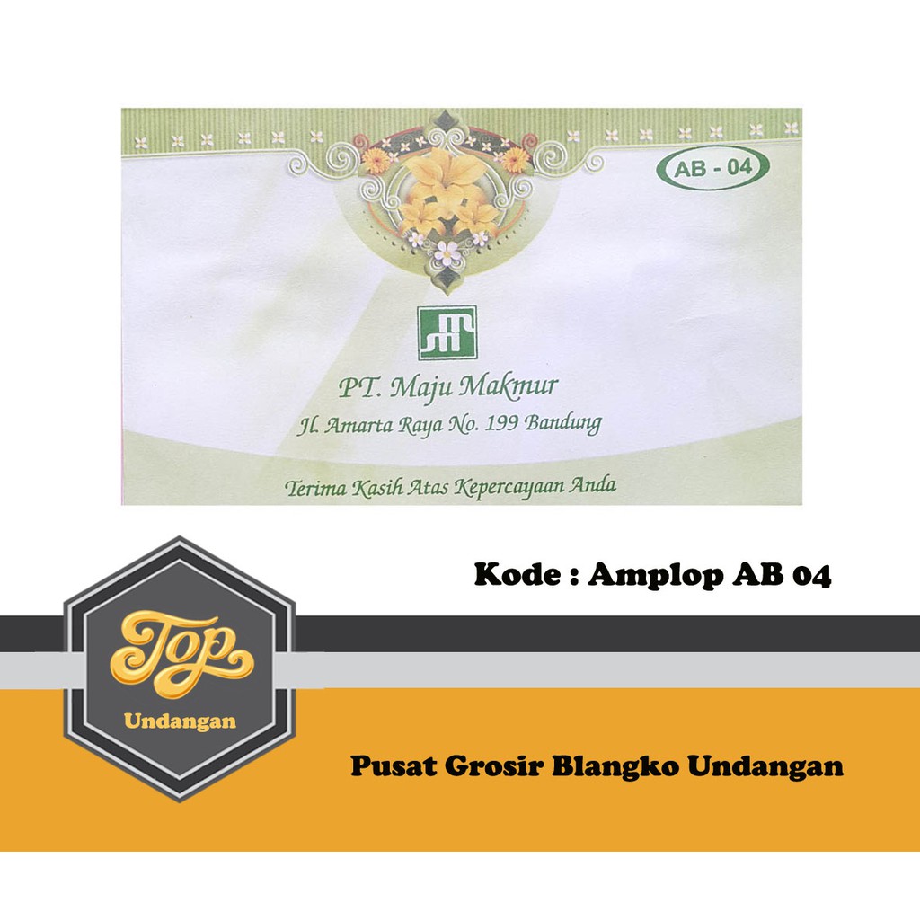 

Amplop Falah AB 04 Harga Murah isi 50 Tanpa Cetak Tulisan
