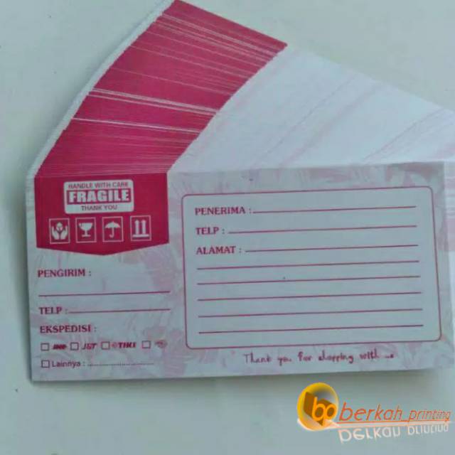 Label pengiriman olshop murah isi 100 lembar | Shopee ...