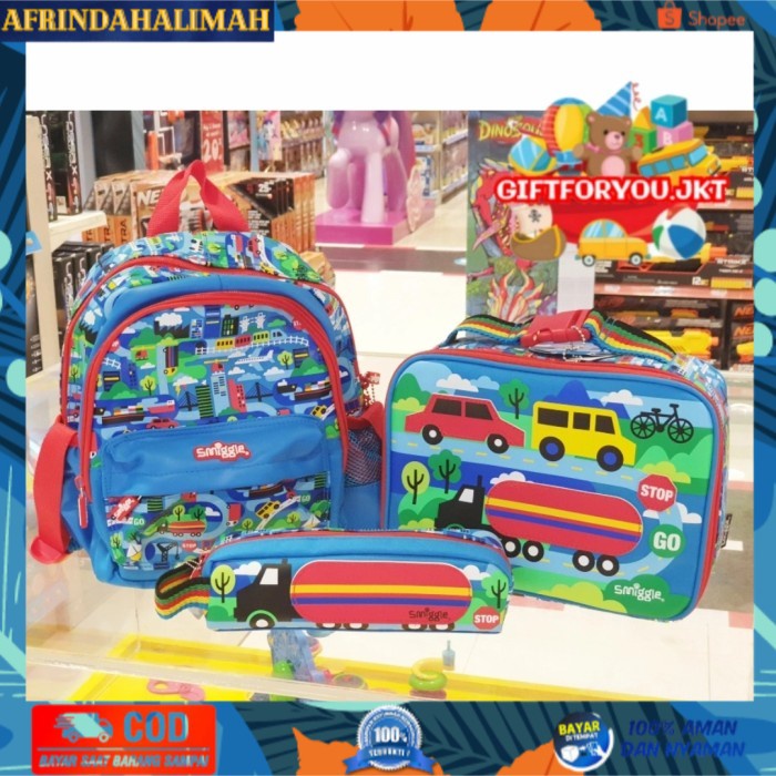 

{TERBARU} Smiggle Set Tas Ransel Sekolah Anak Preschool Teeny R About Original
