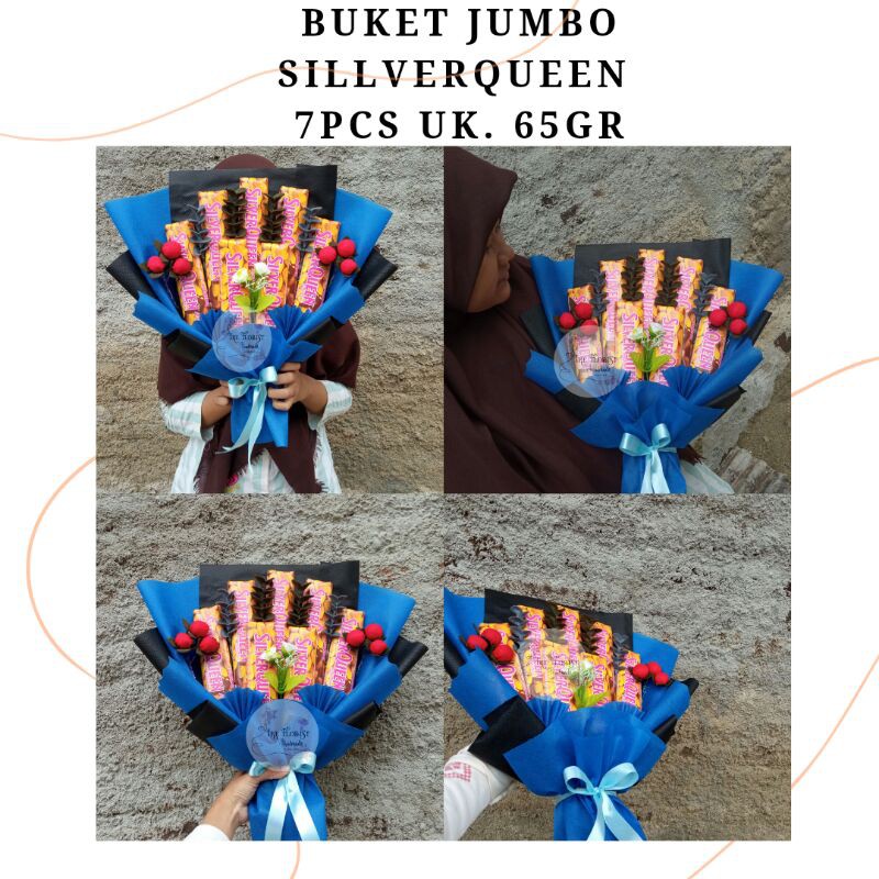 Buket Coklat /Buket Jumbo Silverqueen/Silverqueen 65gr/Bucket/hadiah wisuda/bouquet/hadiah anniv