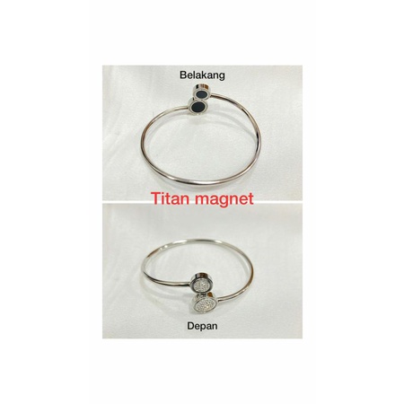 Gelang Titanium Asli Anti Karat Aksesoris Fashion Perhiasan Wanita Cuff Gold Dan Silver Korean Style-1