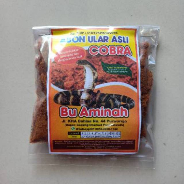 

ABON ULAR COBRA ASLI 200 GRM