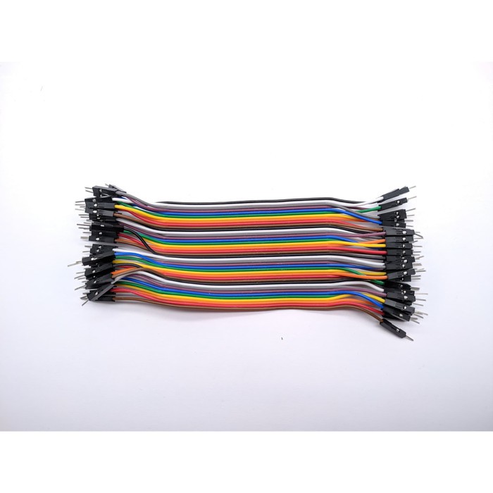 kabel jumper arduino 15cm male to male 40pin 40p pelangi rainbow 40 p