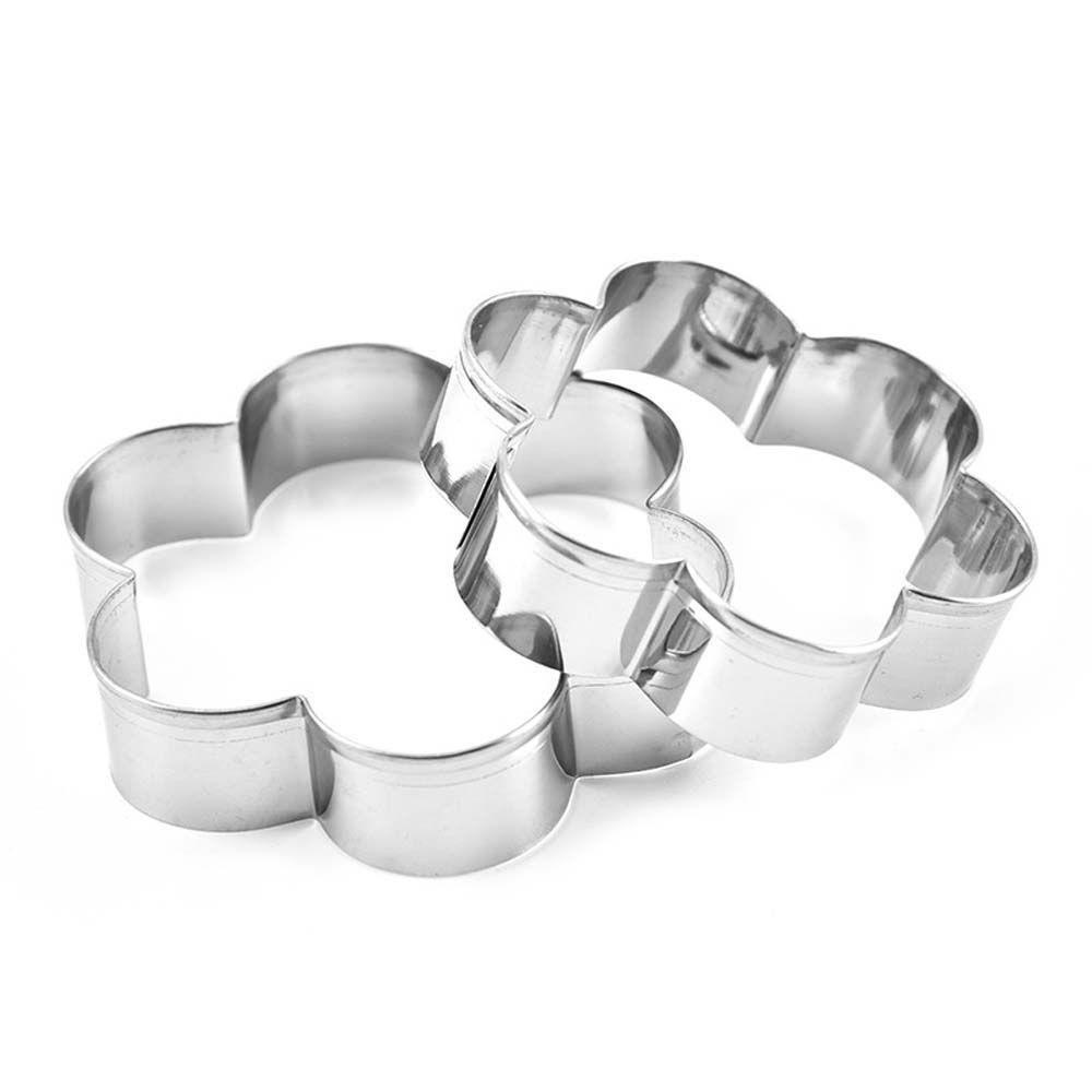 [Elegan] Cetakan Biskuit Stainless Steel Telur Goreng Bentuk Hati &amp; Bintang Fondant Tools Cutter Pastry Cookie Cutter