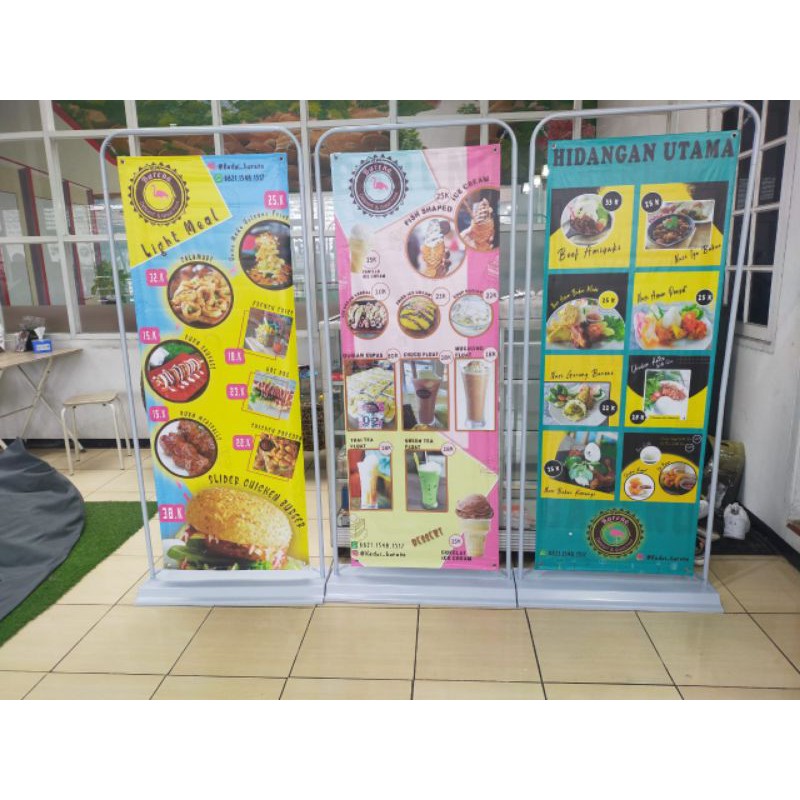 Jual Doorframe Standing Banner Stand Banner Besi Indoor Outdoor Frame