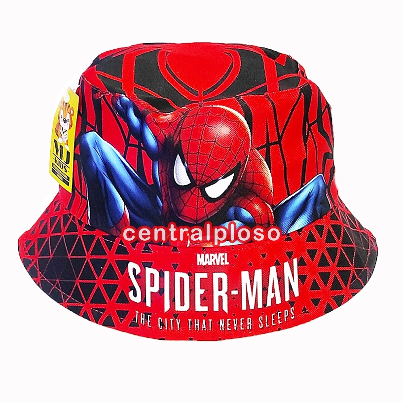 Topi Anak Spider Bucket Hat Spiderman