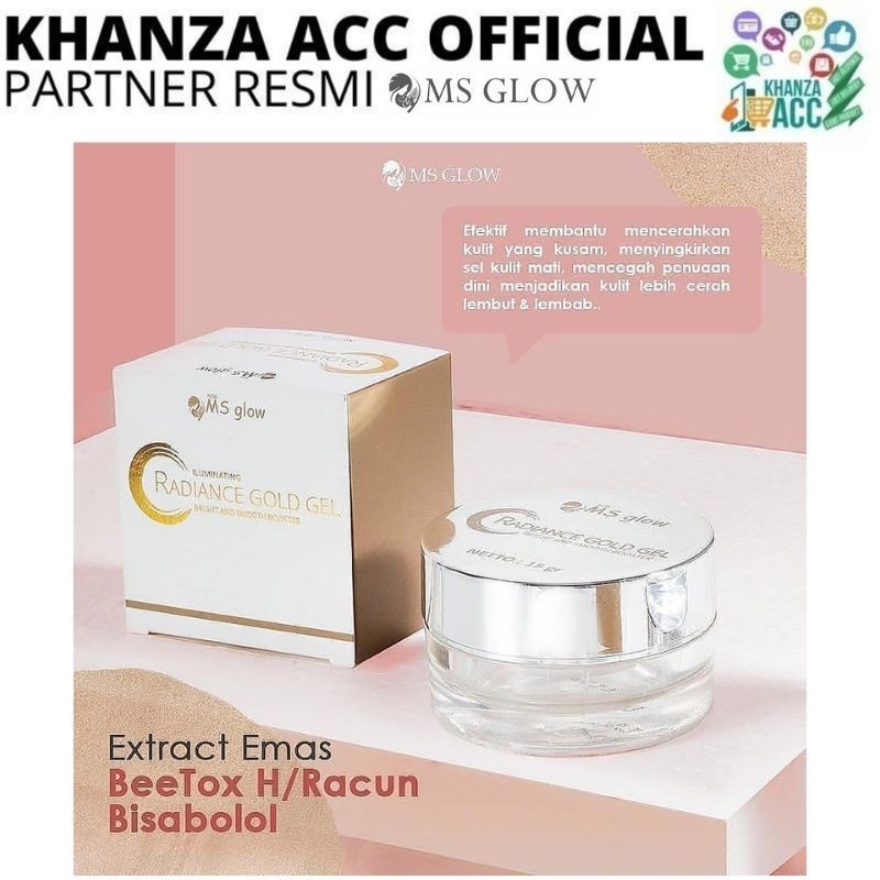 KHANZAACC MS GLOW Iluminating Radiance Gold Gel Bright And Smooth Booster Original