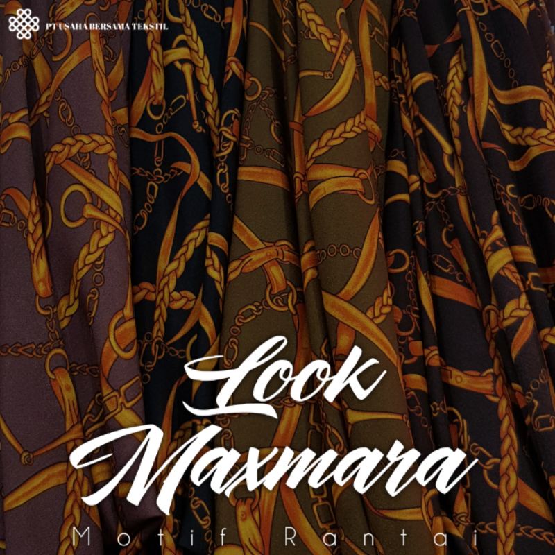 Bahan Kain | Bahan Kain Meteran | Bahan Kain Look Maxmara | motif rantai | fashion