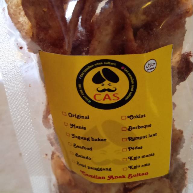 

Kripik pisang coklat renyah