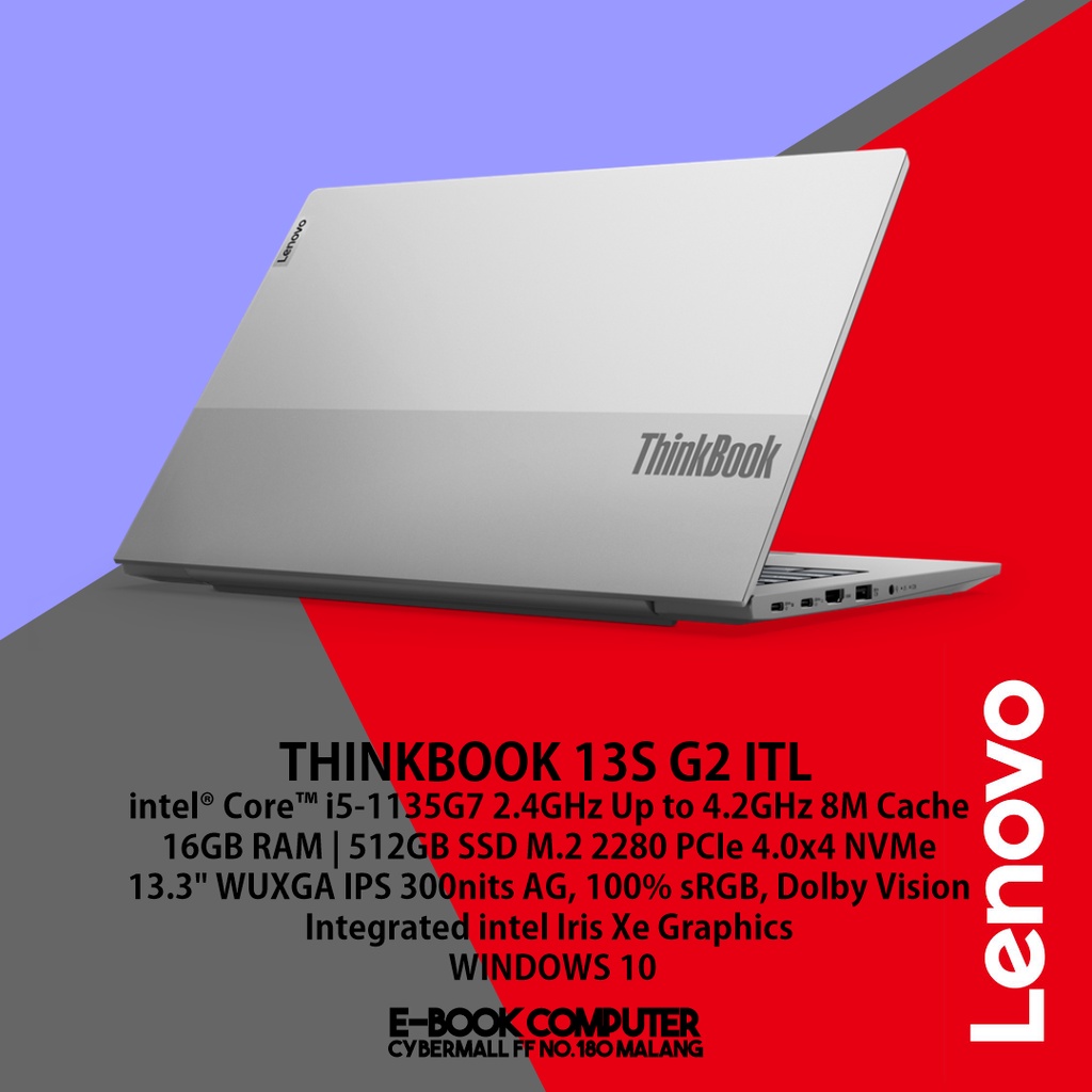 Coperchio Display ThinkBook 13s G2 ARE - Ricambio Originale Lenovo 35,6cm (14") Argento